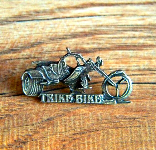 Trike bike vest pin lapel - bike,