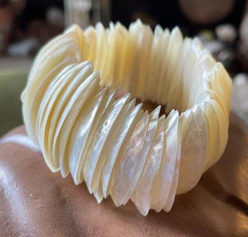 Ampio bracciale madreperla - ampio,