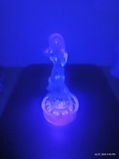 WALTHER & SOHNE ART DECO VETRO BLU ARABELLA & FISH FIGURA si illumina