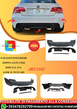 💫ART.5352 Paraurti Posteriori Doppia Uscita per BMW E92 /E93 Look M-Tech ABS💫
