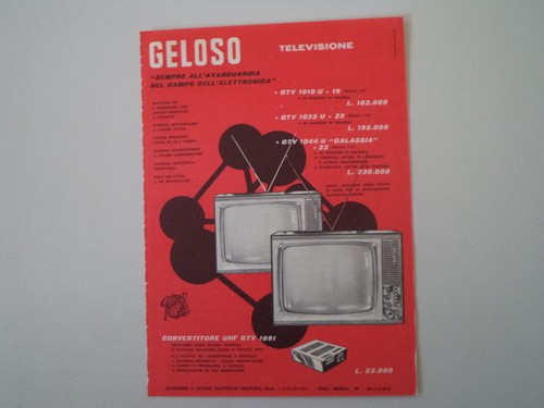 Advertising pubblicità 1962 - advertising,