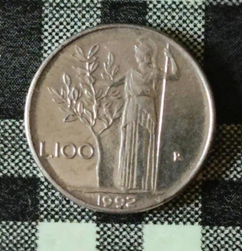 100 lire 1992 piccola - lire,