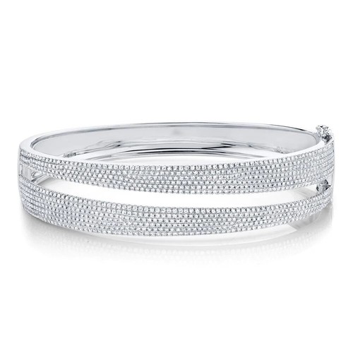 Bracciale pave oro bianco - pave,