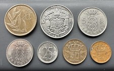 7 monete Belgio (1954-80) 20c