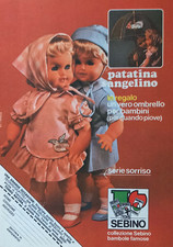 Pubblicità Advertising Italian Clipping 1978 SEBINO PATATINA E ANGELINO sorriso.