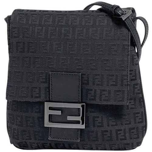 Fendi canvas leather black - fendi,