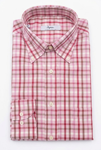 Camicia ingram quadri rosa - camicia,