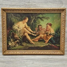 Stampa replica incorniciata Diana di ritorno dalla caccia di Francois Boucher su tela