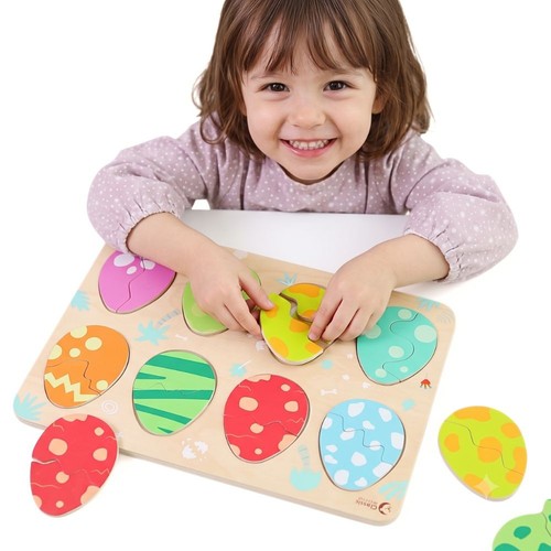 Puzzle legno con uova di - in,