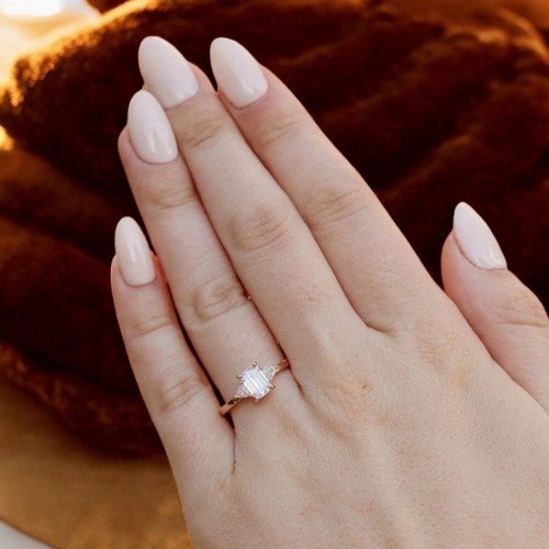 Anello taglio smeraldo ct - anello,