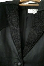 rare black faux leather jacket