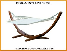 Amaca con supporto in legno da pavimento Hawaii max 180 kg