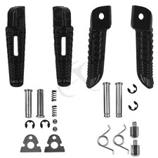 Black Front Rear Footrest Foot