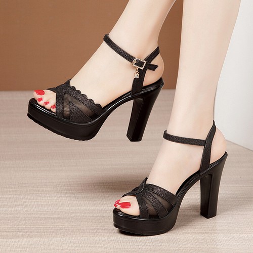 Sandali donna plateau - , strass