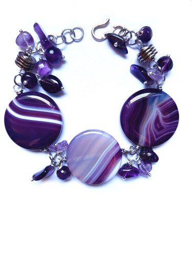 Bracciale grandi pietre con - pietre,