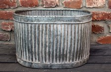 Ciotola Piante Scanalato L37cm Fioriera Vaso per Nostalgia Decorativa Giardino