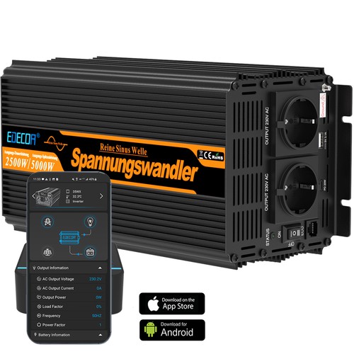 Edecoa wifi inverter 12v 220v - wifi,