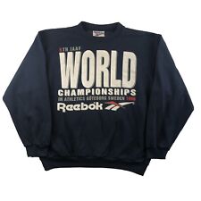 Reebok Vintage Blue Navy 90s IAAF World Championships 1995 Sweatshirt Men's M