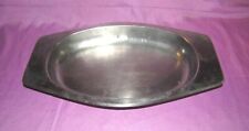VASSOIO PIATTO PORTATA OVALE METALLO ACCIAIO INOX ANTIPASTO CASA CUCINA 