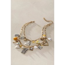 Collana con ciondolo amante Free People Maxamillion vintage nuova con etichetta 