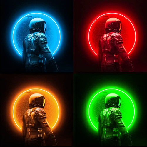 Insegna neon astronauta stampa - insegna,