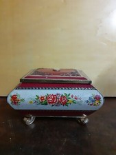 Scatola Antica In Latta decori