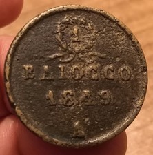 Moneta Baiocco 1849 Ancona