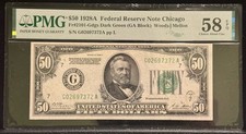 1928A Banconota 50 $ Federal