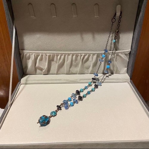 Collana perle blu etniche - collana,