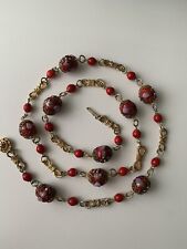 Collana veneziana vintage/collana murano torta nuziale perline perle vetro fioreto