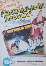 Pubblicità Advertising Werbung Italian 1978 MONDADORI GIOCHI BATTAGLIA SPAZIALE.