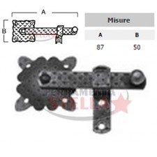CATENACCIO LUCCHETTO CHIAVISTELLO TAVELLINO PER SCURETTI FERRO BATTUTTO PORTA