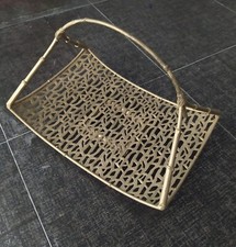 Cesto porta giornali in ferro battuto GOLD 