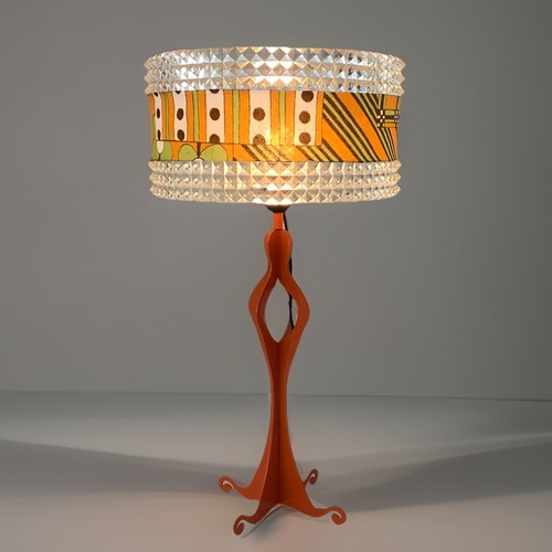 Lampe métal orange france - lampe,