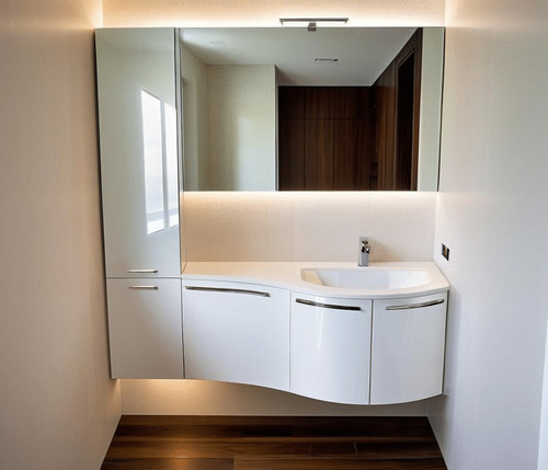 Mobile bagno curvo - curvo, cm