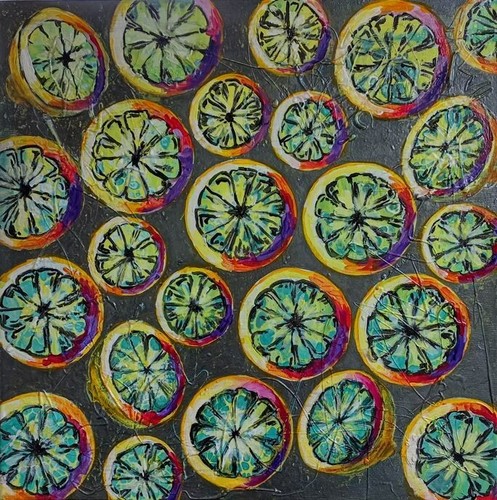 Quadro acrilico limoni 50x50