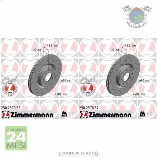 Kit dischi freno zimmermann - kit,