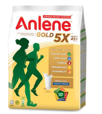 5 Confezioni Anlene Gold 5X Latte in Polvere 1kg per Adulti 45+ Ossa più Forti Spedizione Rapida