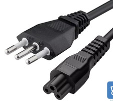 Lotto 5 Cavi Alimentazione Cloverleaf IEC C5 - Spina Italiana 10A - NUOVI