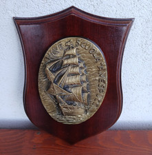 Crest in Legno Marina Militare Italiana Nave Scuola Amerigo Vespucci