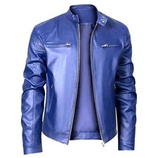 Giacca pelle moto uomo PU