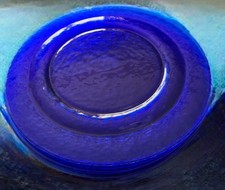 Sottopiatti rotondi in vetro di Murano blu cobalto, Italia, anni '80/’90 