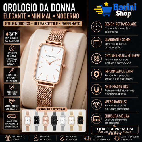 Orologio donna rettangolare