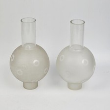 antica Coppia di Ricambio Paraluce Paralume in Vetro Lume circa seconda metà 900