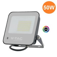 FARO PROIETTORE LED 50W RGB + LUCE BIANCA DA ESTERNO IP65 TELECOMANDO INFRAROSSI