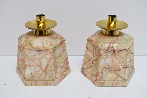 Coppia vecchi candelabri - +,