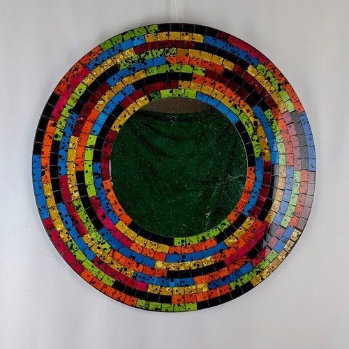 Specchio mosaico multicolore