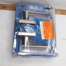 TOLEDO Set Maniglia Porta Lugo Nichel Satinato Privacy Europea Letto/Bagno