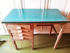 Tavolo Scrittoio ANTICO 800 Rustico Scrivania Cucina Banco Lavoro Shabby Chic