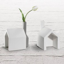 Vaso Casa Italiana alto arredo in ceramica cm 22x17x26 - Fatto a mano in Italia